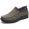 Men's Casual Slip On Loafers Plus Size Breathable Boat Shoes Leather Male Patchwork Non Woven Trainers