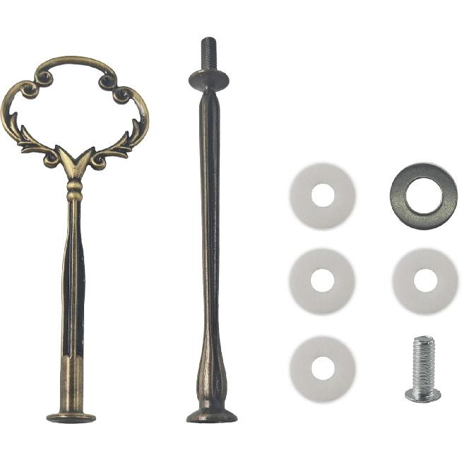 pson 2-Tier Cake Stand Hardware Kit, Flower Design Cupcake and Dessert Stands Tray Fittings for Weddings, Parties, Tea Gatherings(Gold)