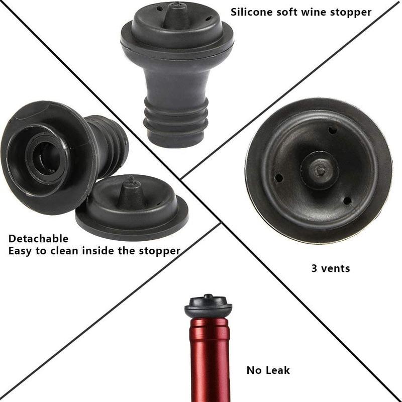Wine Stoppers for Wine Saver Vacuum Pump Preserver Grade Rubber Wine Stopper Keep Your Wine Fresh Bottle Cap Sealer for Home 7