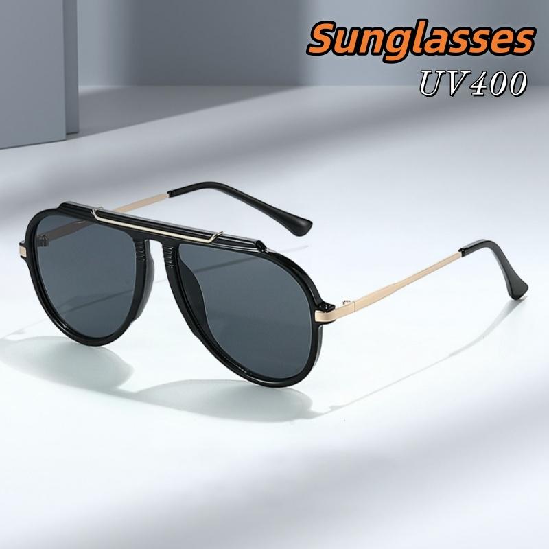 Men's and Women's Oversized Aviator Sunglasses Unisex Cycling and Driving Sunglasses with UV Protection 2026 Fashion Sunglasses