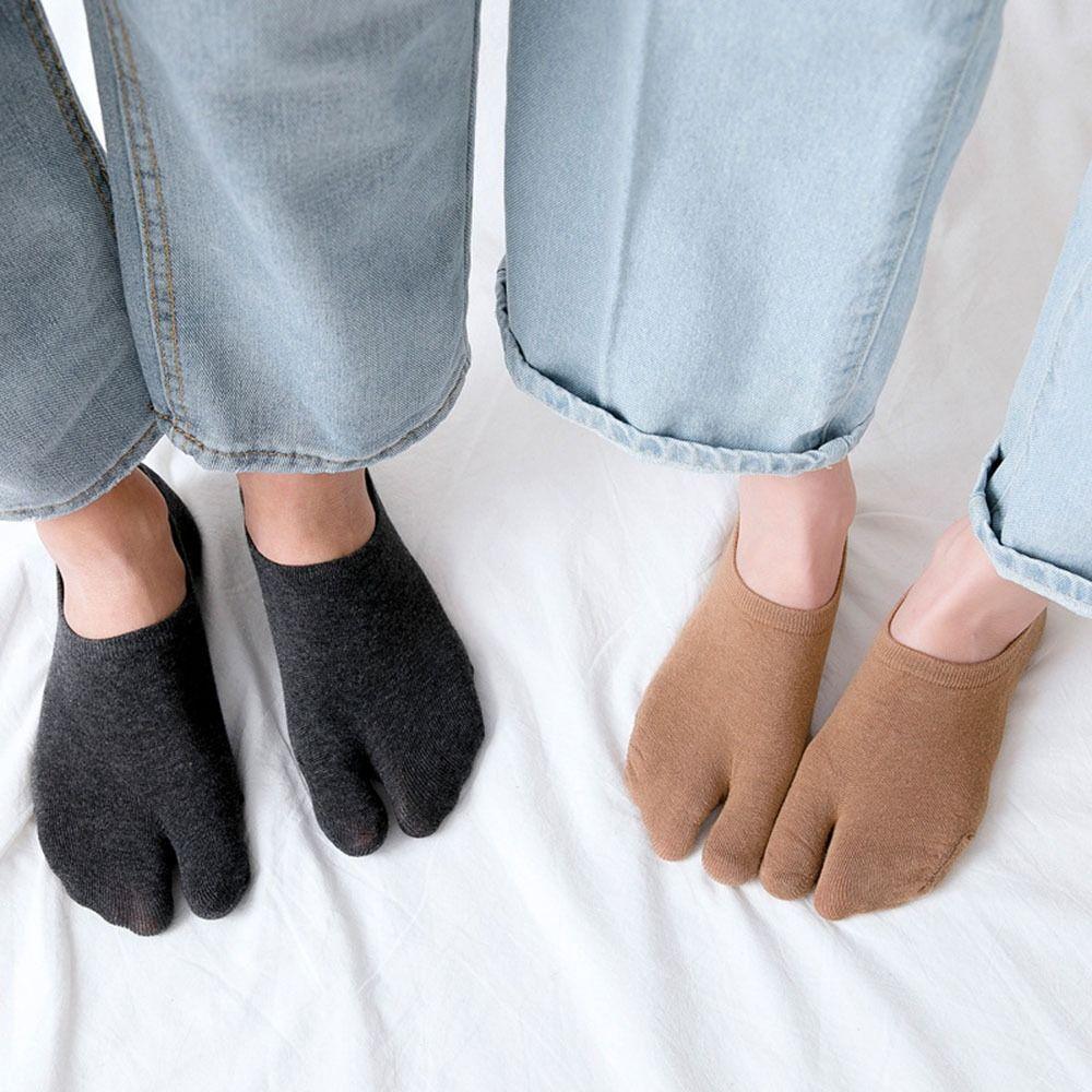 New Low Top Cotton Split-toe Socks Silicone Couple Sandal Socks Thin Socks