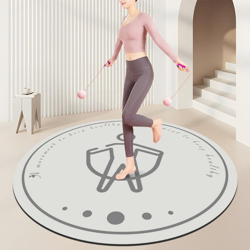 Rainbow Spiral Fitness Mats Colorful Flower Design Movement Healthy Motif Non Slip Exercise Rugs for Home Gym