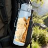 1PC Fluffy Baby Giraffe 750ml Color Plastic Sports Water Bottle Leakproof Flip Straw Lid Suitable for Sports Office Home Use