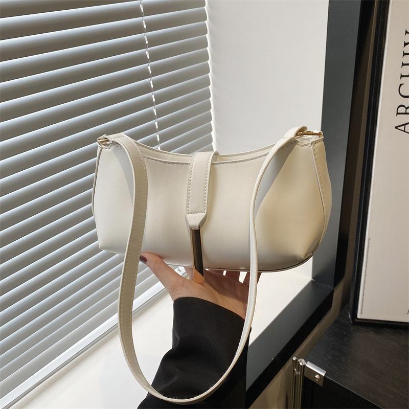 High Quality Solid Color Niche Underarm Shoulder Bag Fashion Temperament Casual Versatile Summer New Handbag
