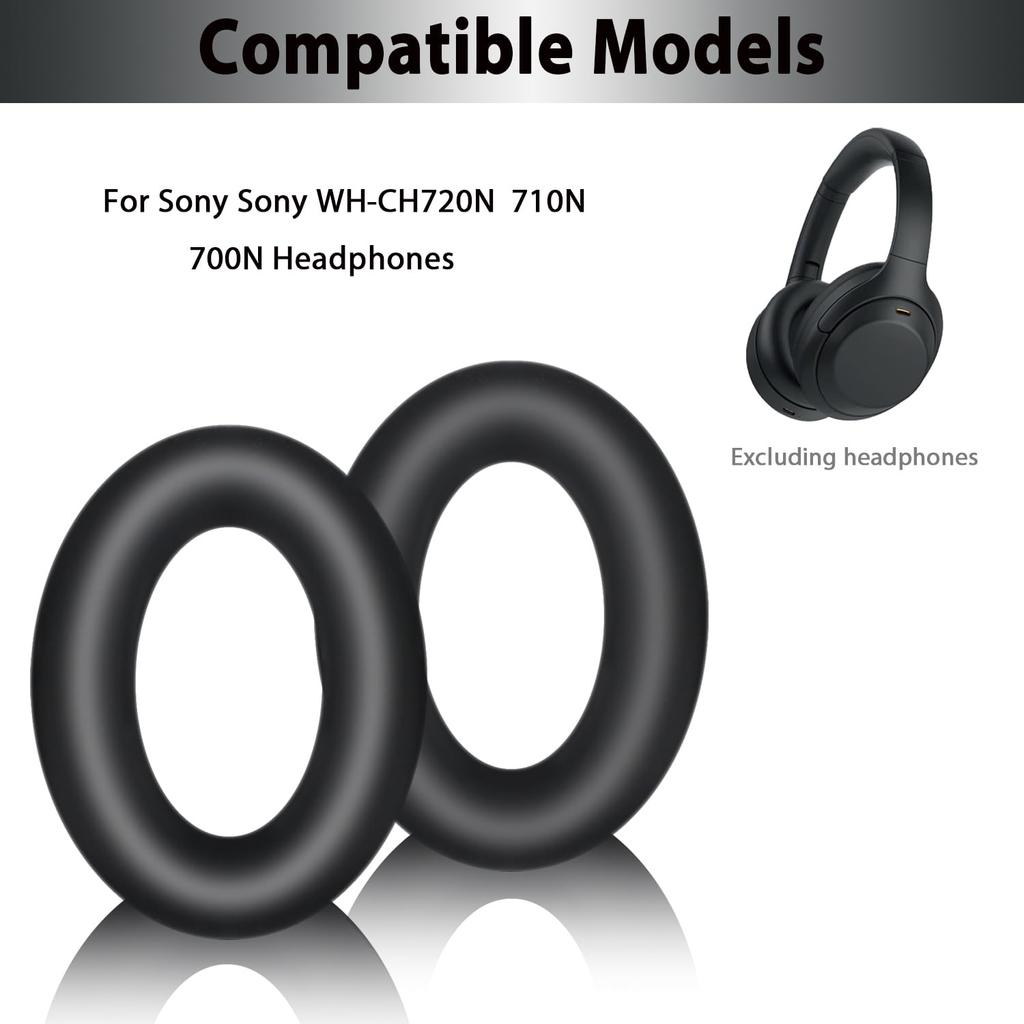 Adhiper Silicone Ear Pad Cover Protector for Sony Headphone Sweatproof Washable Ear Cushion Cover for Sony Headphone WH-CH720N Cushion,