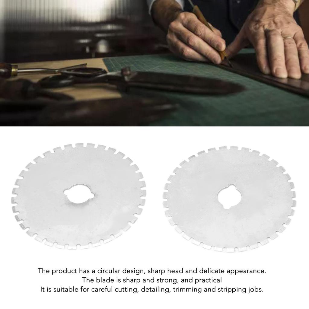 10PCS Rotary Cutter Blades Stainless Steel Sharp Rotary Cutter Replacement for Sewing Fabric Leather Quilting Cutter