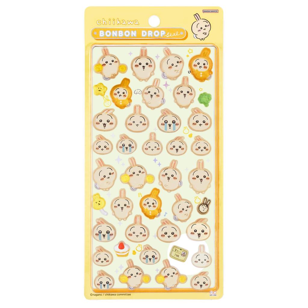 Sun-Star Stationery Chiikawa Rabbit Bonbon Drop Stickers S8542910 - Cute Kawaii Rabbit Design Stationery