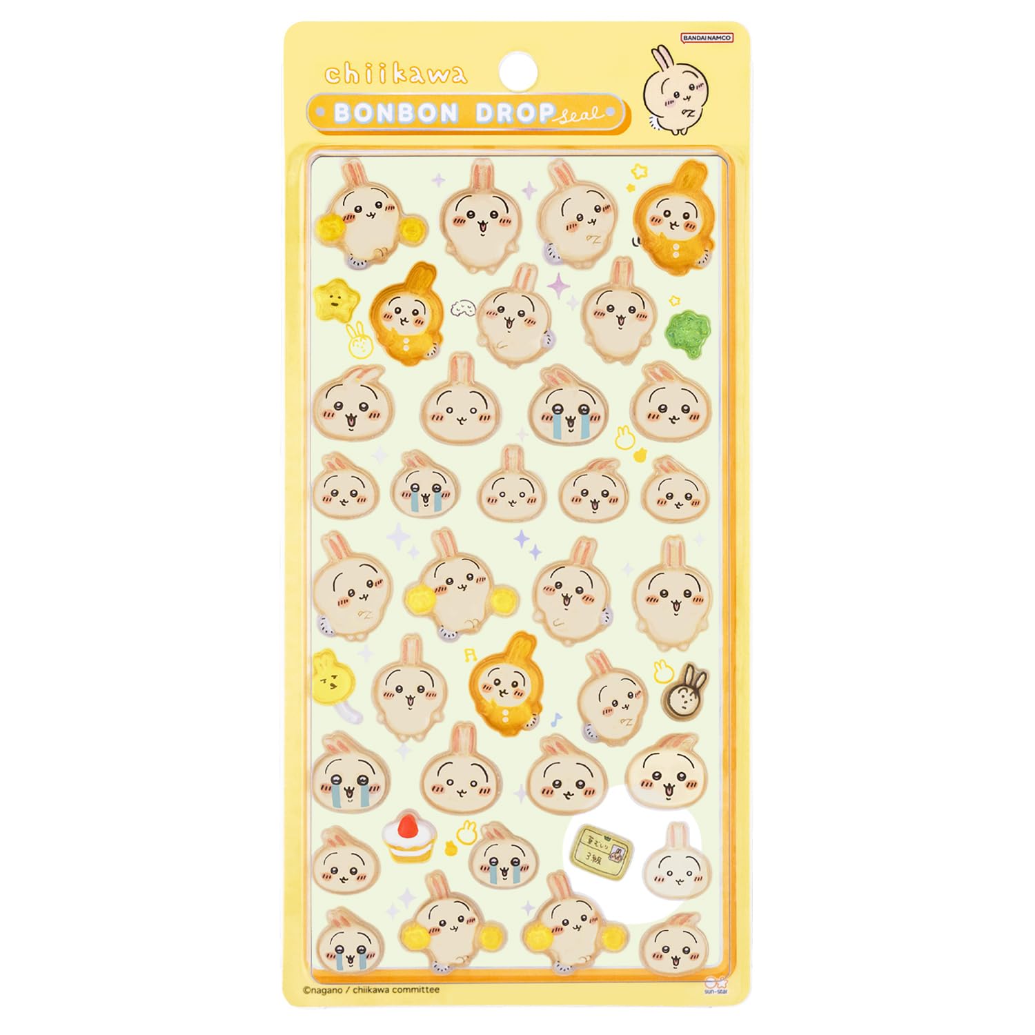 

Sun-Star Stationery Chiikawa Rabbit Bonbon Drop Stickers S8542910 - Cute Kawaii Rabbit Design Stationery