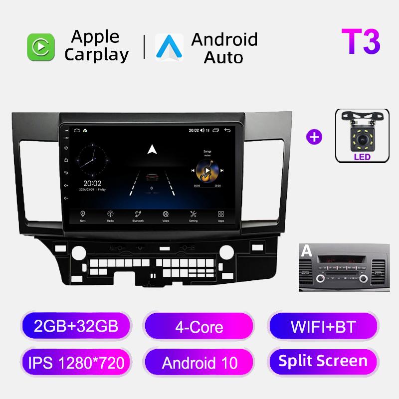 Radio auto WIFI 4G Pentru Mitsubishi Lancer 2008-2015 IPS Player Multimedia Video Android Auto Stereo Navigație GPS Autoradio