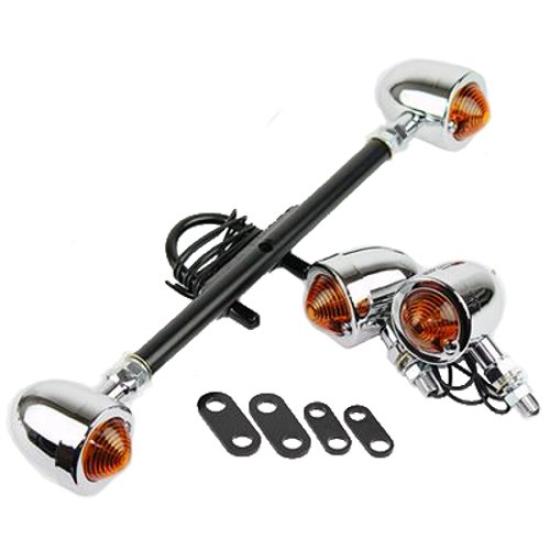 

GOODS Down Mount Turn Signal Kit Small Bullet Clear (Long) SR400/500 61-73121-LSR