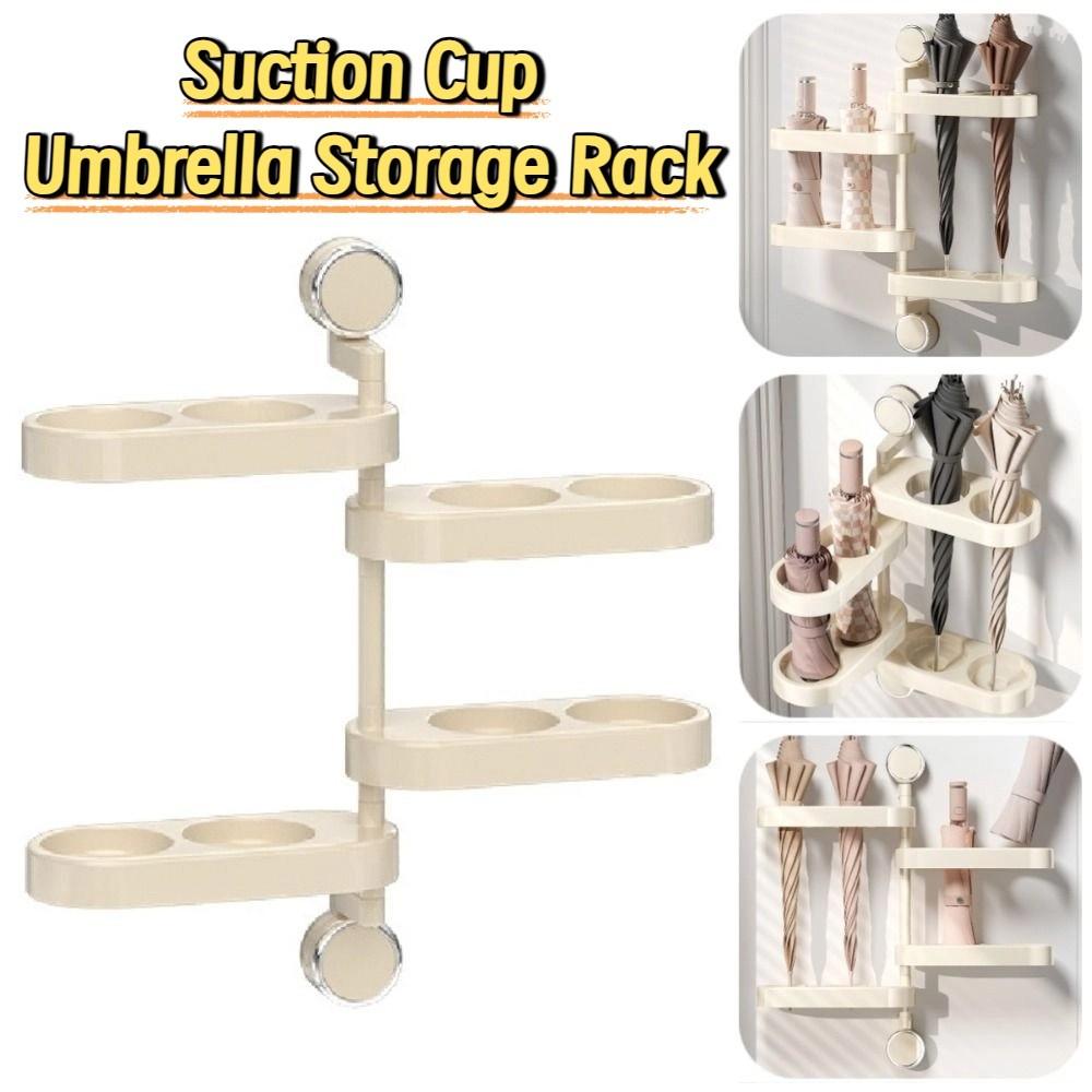 Creative Umbrella Storage Rack Suction Cup Umbrella Organizer Shelf  Door