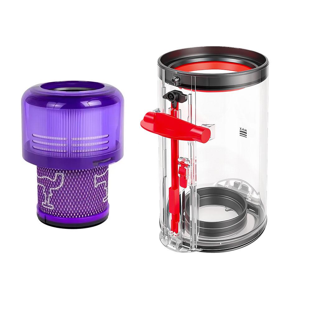 Dust Bin HEPA Filter Spare Part Sealing Ring Base Lid For Dyson V11 V15 US Vacuum Cleaner Dust Bucket Dust Bin Fixed Dust Cup