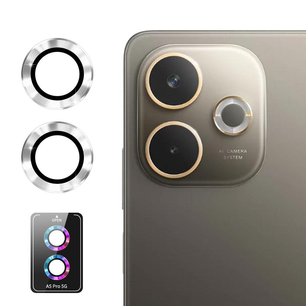For Oppo A5 Pro 5G (Global)/Oppo A5 Pro 4G (Global) Camera Lens Protector ENKAY Hat-Prince Metal Ring Lens Film