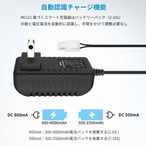 Melasta 7.2V, 8.4V, 9.6V Nickel-Metal Hydride Battery Charger for RC Batteries/Tokyo Marui Models with Standard Tamiya Compatible Connectors and Mini