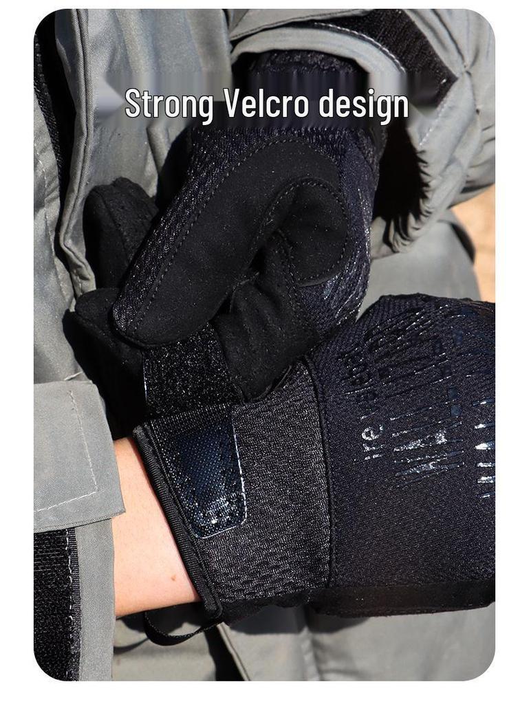 Cross-Border Tactical Full-Finger Touchscreen Cycling Gloves - Anti-Slip, Wear-Resistant, Multipurpose for Outdoor Use