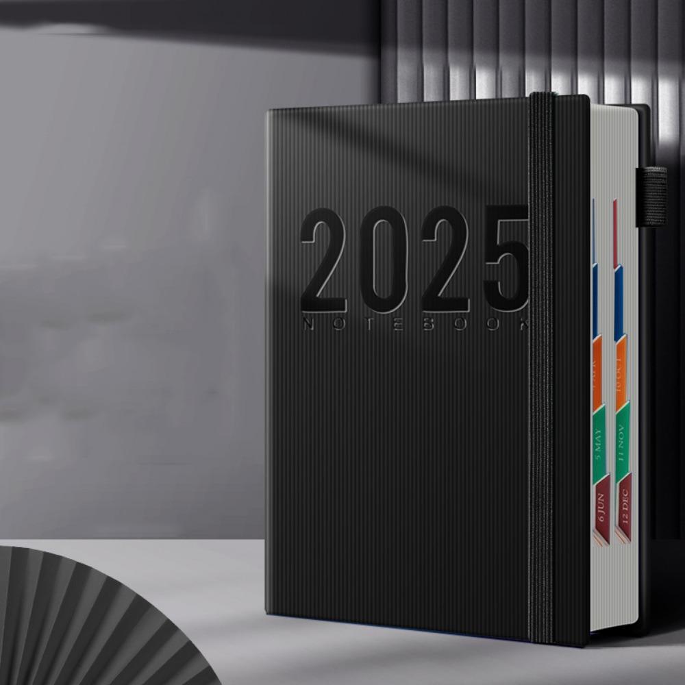 

Thicken Paper 2025 Schedule Planner Notepad Time Management a5 Diary Notepad Stationery чорний