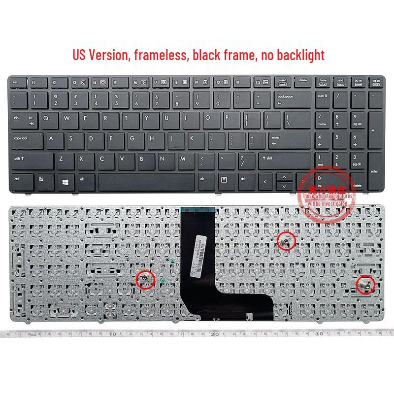 

HP ProBook 8560W/8570W Keyboard with Frame & Cable (US/RU)