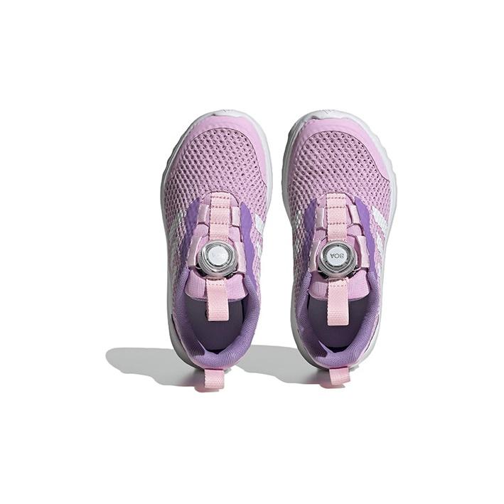 New Adidas 3 Boa Low Top Kids' Running Shoes Purple White Kids' HP5808