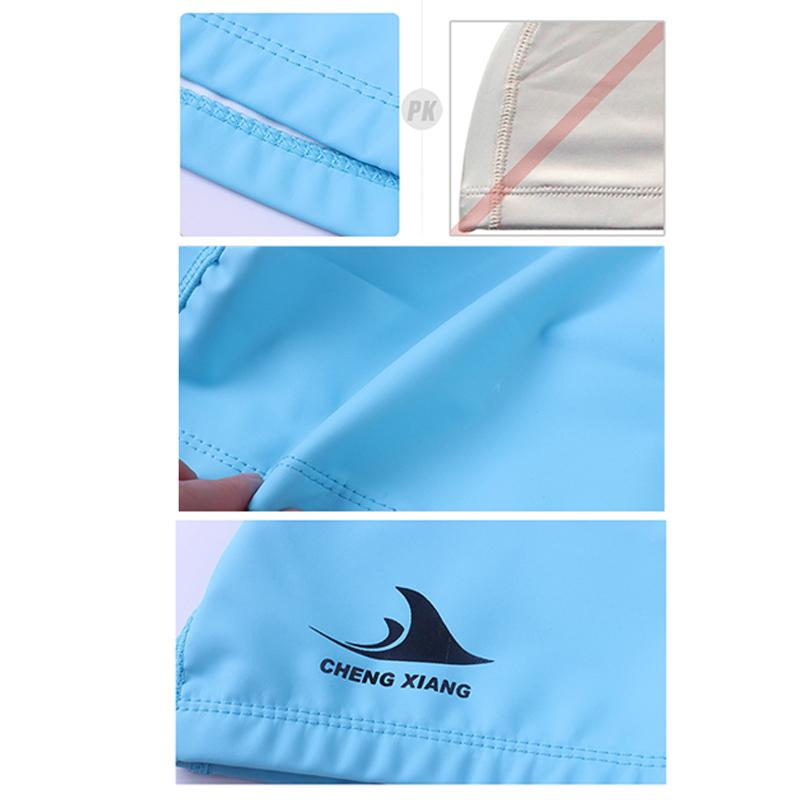 Waterproof Fabric Protect Ears Long Hair Sports Swim Pool Hat Shark High Elasticity Flexible Durable Swimming Cap For Men Women