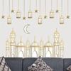 Eid Window Stickers Ramadan Decoration Eid Mubarak Decor For Home Wall Stickers Ramadan Kareem Islam Muslim Party Supplies