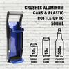 1ks 16OZ 500ML Kovový drtič plechovek Velký nástěnný recyklační nástroj Otvírák na lahve Pro RV Venkovní kempování Piknik Cestování Párty Dárek