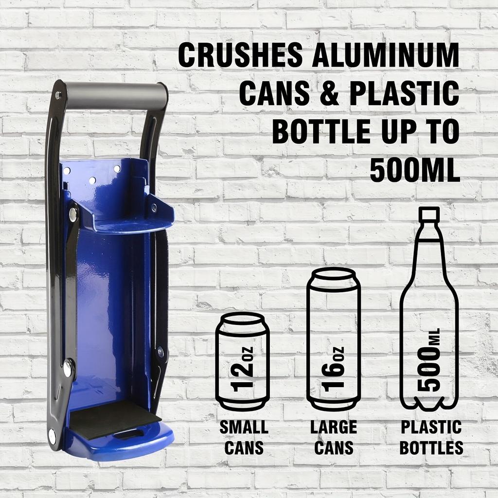 1ks 16OZ 500ML Kovový drtič plechovek Velký nástěnný recyklační nástroj Otvírák na lahve Pro RV Venkovní kempování Piknik Cestování Párty Dárek
