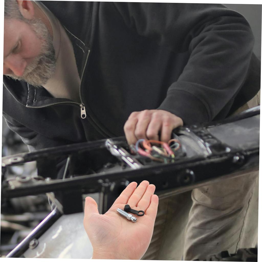 DEARMAMY High Efficiency Brake Caliper Exhaust Valve Screw with Cover Electric