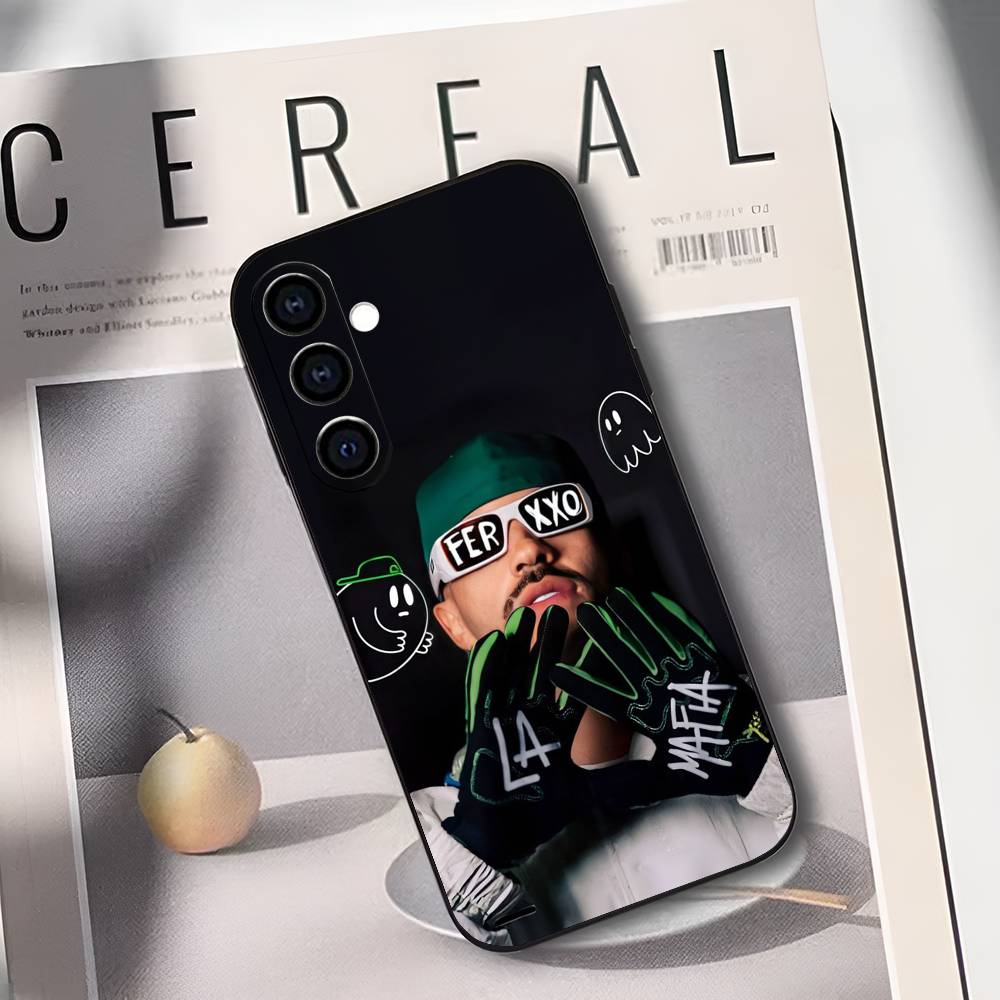F-Feid Ferxxo SIXDO Singer Phone Case For Samsung Galaxy A73,A72,A71,A70,A53,A52,A51,Soft Silicone Black Cover