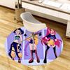 1pc Colorful Fashion Characters Round carpet, Made of Polyester,Perfect for Decorating Office Chairs, Living Rooms,Vibrant Decorative Rug