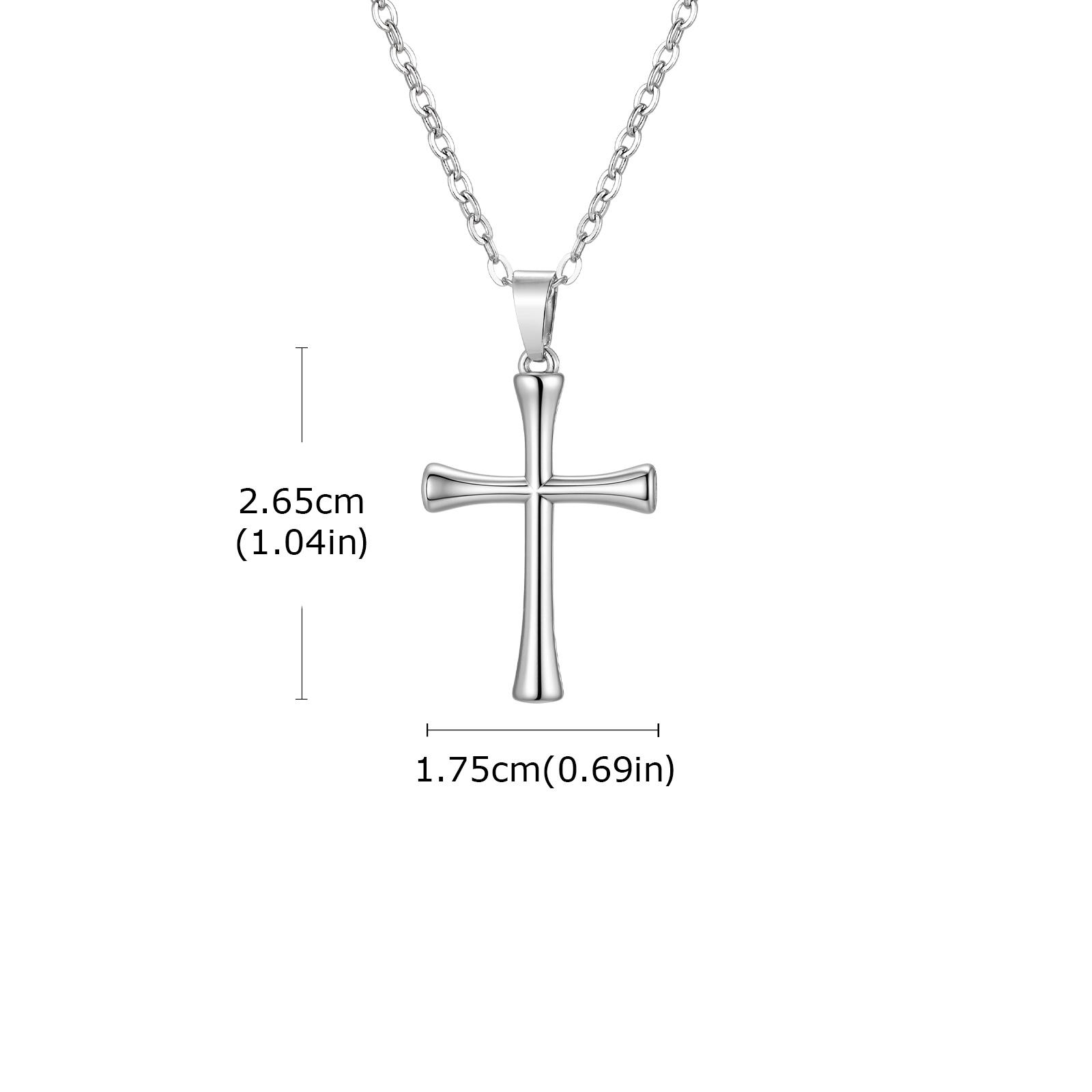 18K Gold Plated Cross Necklace for Women, Stainless Steel Adjustable Chain Fashion Minimalist Neck Jewelry Gift
