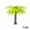 MOC Plants Accessories Bricks 3471 2435 6064 3778 City House Trees Pine Prickly Bush Green Grass Military Building Toys
