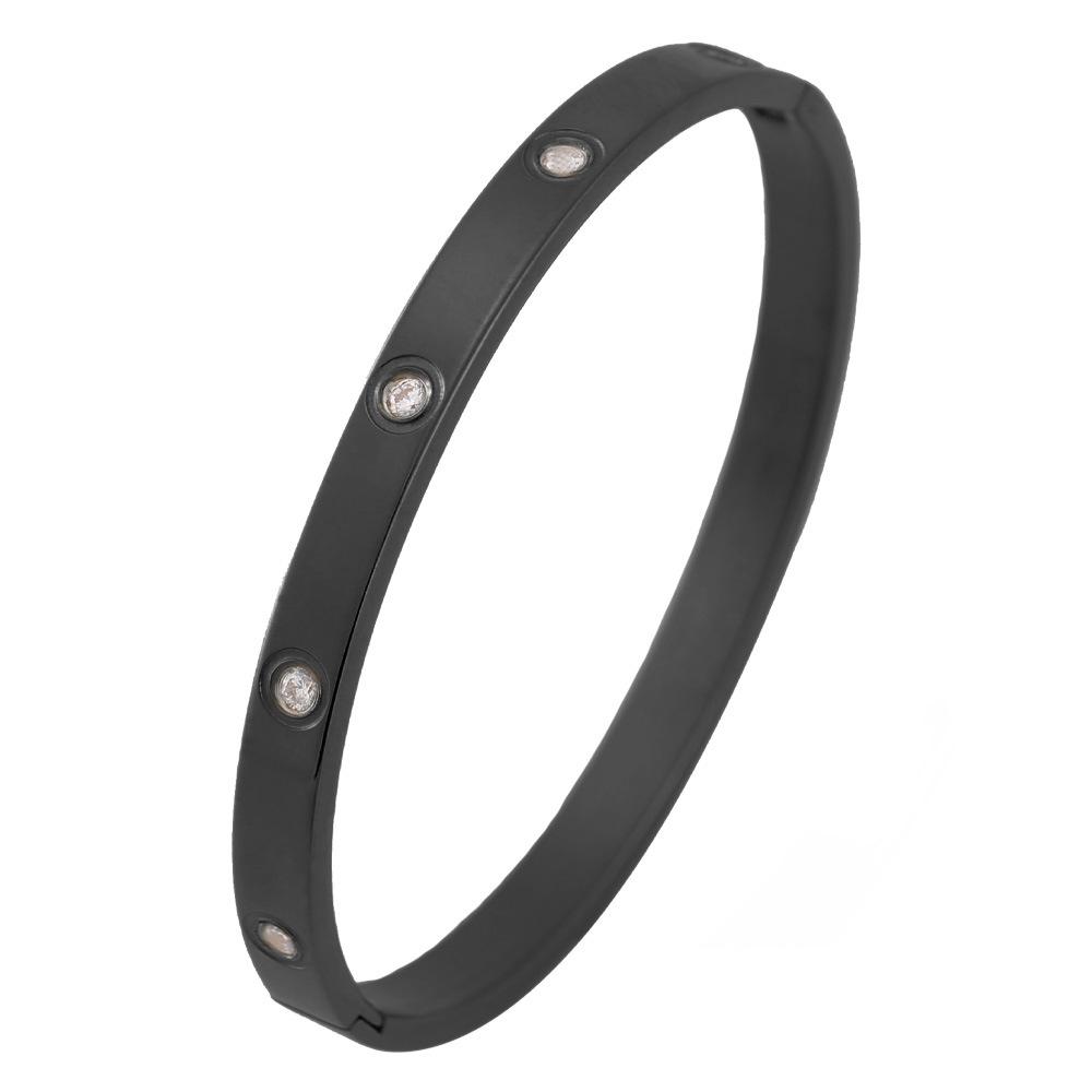 Stylish Men's & Women's Stainless Steel and Titanium Bracelets with Diamonds, Popular In Europe & America