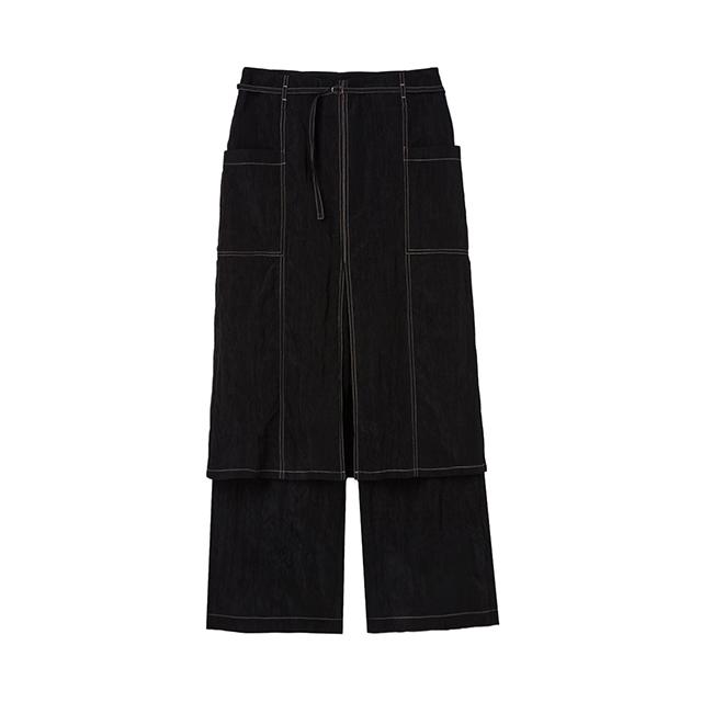 LAP Skirt Layered Stitch Contrast Pants Ar1Wp262