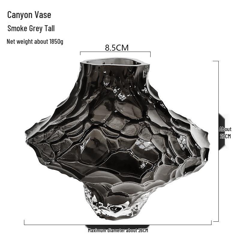 Vază Nordică Irregulară din Sticlă Valley: Decor elegant pentru casă pentru sufragerii și camere model
