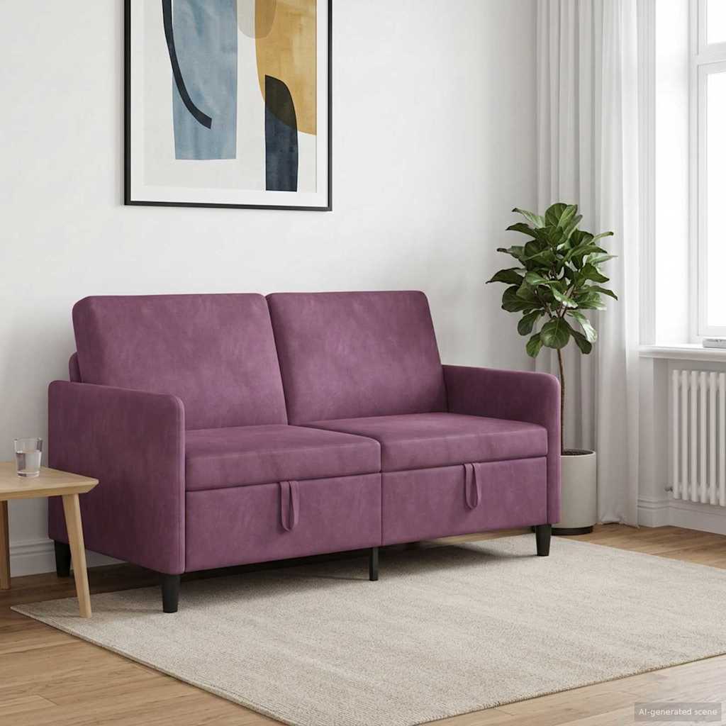 Purple Storage Sofa 152 X 78 X 87 Cm Polyester