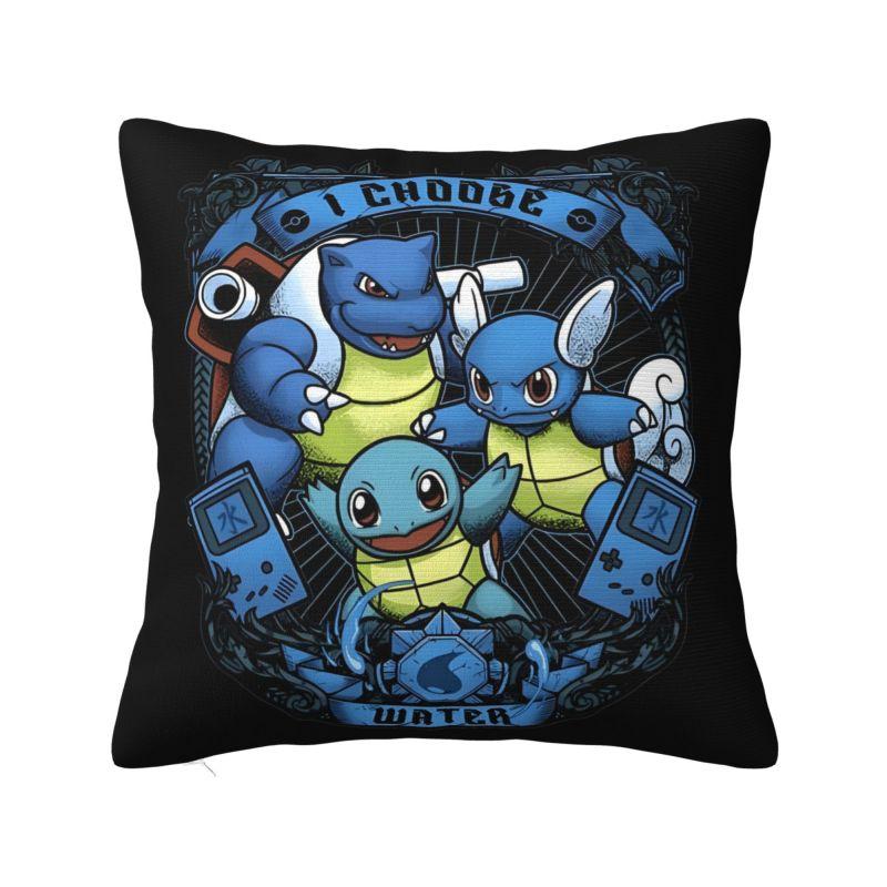 Custom Squirtles Anime Nordic Throw Pillow Covers Play Game Car Cushion 30cmx30cm