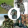 PE-Notfallschlafsack, Camouflage, wasserdicht, tragbar, Survival, 120 x 200 cm, Schlafsack für Outdoor-Camping, Wandern, Abenteuer