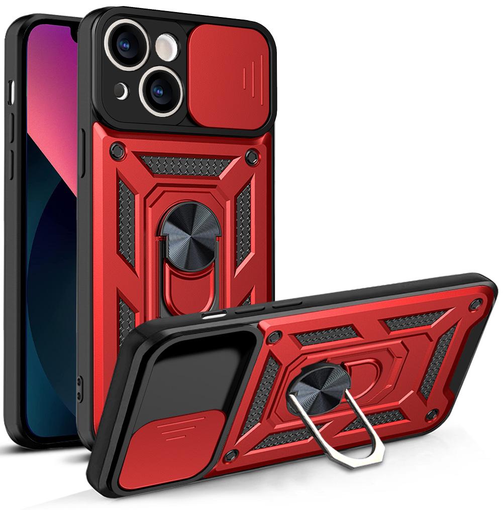 Per Custodia iPhone 13 Cover iPhone 14 Pro Custodia iPhone 13 Pro MAX Supporto ad Anello Magnetico Custodia Corazzata per Telefono Copertura Posteriore con Protezione Scorrevole per Fotocamera