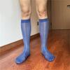 Men Thin Business Dress Socks Stretchy Nylon Sheer Knee Highs Dress Socks Over the Calf Dress Socks Sheer Casual Socks