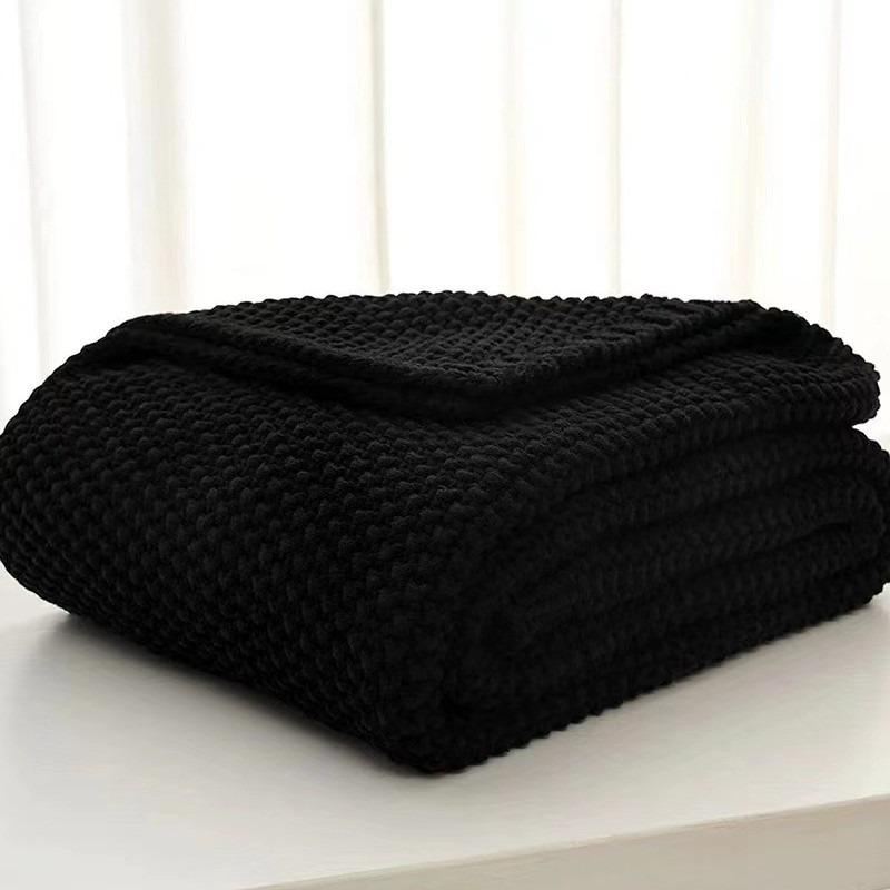 New Nordic Style Fringed Knitted Blanket Office Air Conditioner Lunch Break Blanket Wool Blanket Sofa Blanket Can Be D