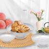 LISM Large Transparent Glass Fruit & Snack Plate Set