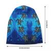 Custom Ocean Sea Turtle Bonnet Hats Cool Knitted Hat For Women Unisex Autumn Winter Warm Skullies Beanies Caps