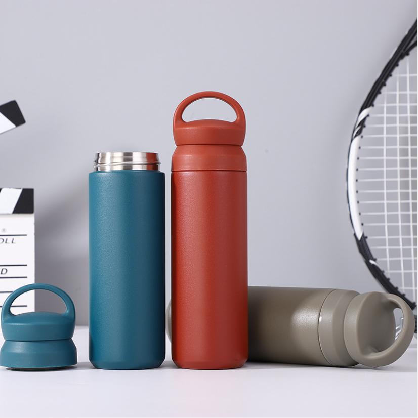 Student Back To School Portable Eco-Friendly 304 Stainless Steel Double Wall Vacuum Flask with Grain Cover