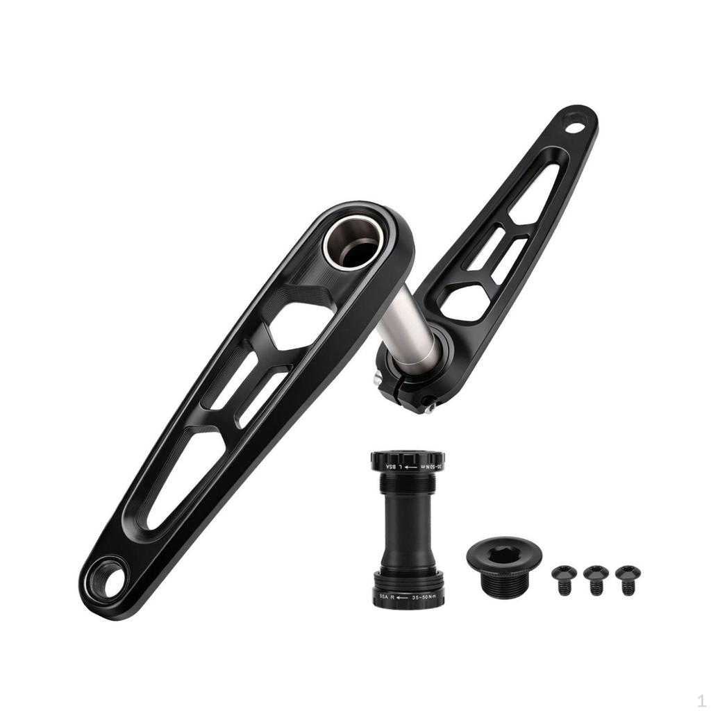 Mountain Bike Crankset OnePiece Straight Mount 170 Mm Crank Arms with Spindle for Cyclists,
