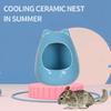 Hamster Summer Nest Small Pet Ceramic Cooling House Indoor Outdoor Pet Bed Nest