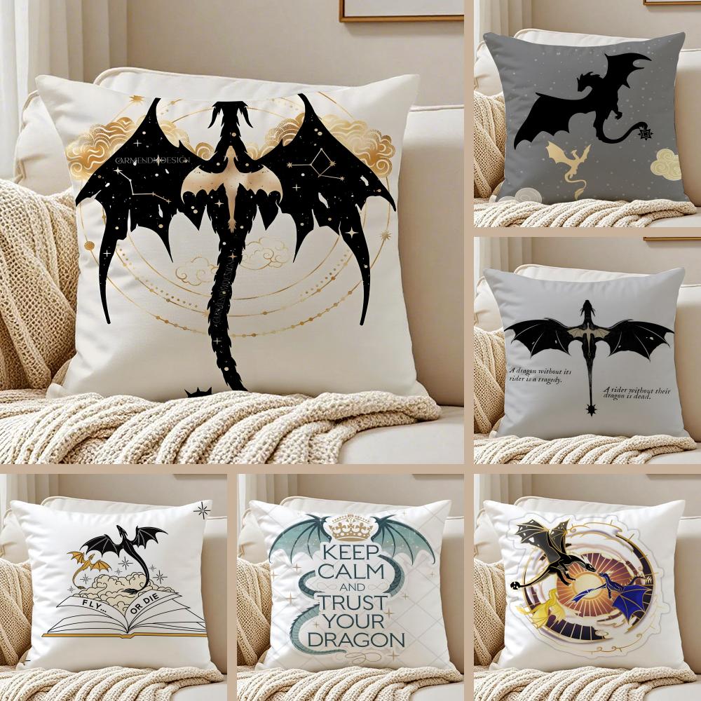 Book Epic FFourth Wing Cushion Cover Pillowcase Antidustmite Living Room Sofa Decor Cushion Room