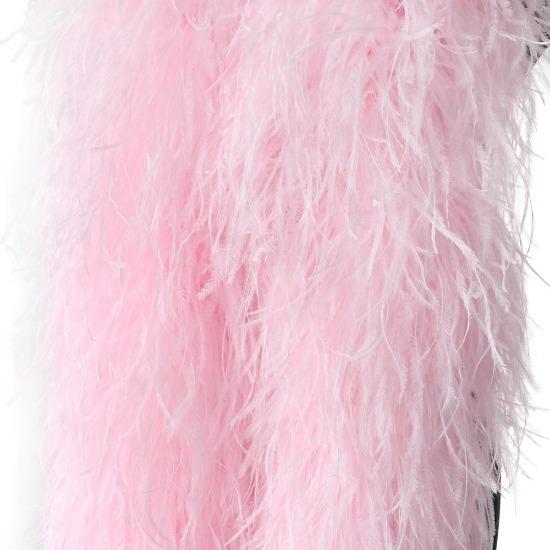 DIY 1 Ply Ostrich Feather Boa Customized Real Ostrich Feathers Scarf for Wedding Dress Sewing Decoration Plume Woman Shawl