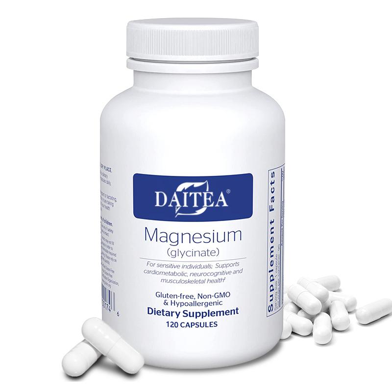 Magnesium Glycinate 120 Mg Dietary Supplement, With 120 Capsules Per Bottle 120 Capsules