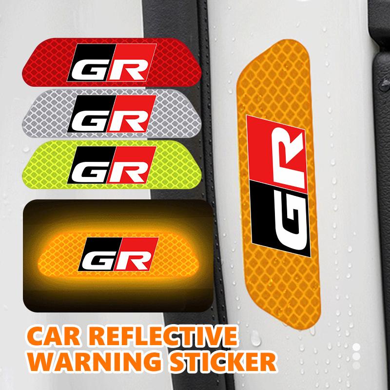 Car Stickers Wheel Eyebrows Reflective Warning Stickers Reflective Strip Accessories For S1 Crown GR Corolla YARIS Auris JH0