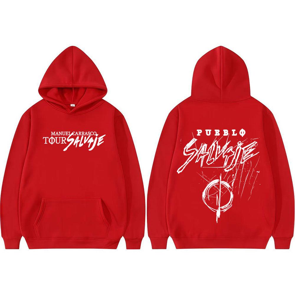 Rapper Manuel Carrasco Salvaje Tour 2025 Album Graphics Pullover Men Clothing Fashion Vintage Trending Hoodie Casual Sweatshirts
